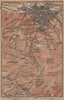 EISENACH & environs/umgebung. Wartburg. Thuringia karte. BAEDEKER 1900 old map