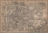 COBURG antique town city stadtplan & environs/umgebung. Bavaria karte 1900 map