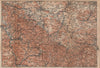 THÜRINGER WALD. Thuringian Forest. Gotha Eisenach Erfurt Weimar karte 1900 map