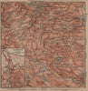 BAD HARZBURG town city stadtplan & umgebung. HARZ MOUNTAINS. Brocken 1900 map