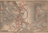 MARBURG antique town city stadtplan. Hessen karte. BAEDEKER 1900 old map
