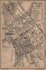 FULDA antique town city stadtplan. Hessen karte. BAEDEKER 1900 old map