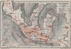 VOLTERRA antique town city plan piano urbanistico. Italy mappa 1909 old