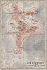 SAN GIMIGNANO antique town city plan piano urbanistico. Italy mappa 1909