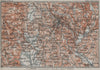 SIENA environs. Italy mappa. BAEDEKER 1909 old antique vintage plan chart