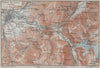 TERNI environs. Italy mappa. BAEDEKER 1909 old antique vintage plan chart