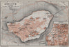 ORVIETO antique town city plan piano urbanistico. Italy mappa 1909 old
