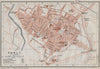 FORLI FORLÌ antique town city plan piano urbanistico. Italy mappa 1909 old