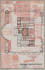 BATHS OF DIOCLETIAN. THERMAE DIOCLETIANAE floor plan. Rome mappa 1909 old