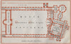 VATICAN PALACE, North wing. Museum of Antiquities floor plan. Rome 1909 map