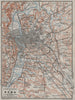 ROME & ENVIRONS. CONTORNI DI ROMA. Roma mappa. BAEDEKER 1909 old antique