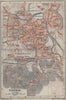 VICENZA antique town city plan piano urbanistico. Italy mappa 1909 old