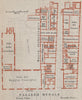 PALAZZO DUCALE. Doge's palace floor plan. Venice Venezia mappa. SMALL 1909