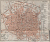BOLOGNA antique town city plan piano urbanistico. Italy mappa 1909 old