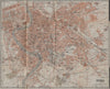 ROMA ROME antique town city plan piano urbanistico. Italy mappa 1909 old