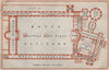 VATICAN PALACE North wing. Museum of Antiquities floor plan. Rome 1909 old map