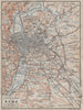 ROME & ENVIRONS. CONTORNI DI ROMA mappa. BAEDEKER 1909 old antique chart