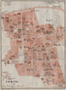 POMPEII antique town city plan piano urbanistico (1). Italy mappa 1909 old