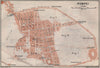 POMPEII antique town city plan piano urbanistico (2). Italy mappa 1909 old