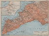 Penisola SORRENTO Peninsula. Castellammare di Stabia Positano Praiano 1909 map