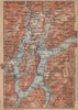 LAKE/Lago di LUGANO topo-map. Switzerland Italy Italia carte karte 1895