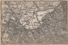 TURIN TORINO eastern environs. Italy mappa. BAEDEKER 1895 old antique