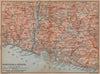 GENOVA GENOA environs. Sestri Ponente Nervi Pontedecimo. Italy mappa 1895