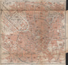 MILANO MILAN antique town city plan piano urbanistico. Italy mappa 1895