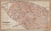 CREMONA antique town city plan piano urbanistico. Italy mappa 1895 old