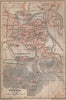 VICENZA antique town city plan piano urbanistico. Italy mappa 1895 old