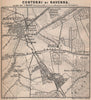 RAVENNA environs contorni. Ponte Nuovo. Italy mappa. BAEDEKER. SMALL 1895