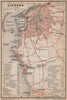 LIVORNO antique town city plan piano urbanistico. Italy mappa 1895 old