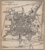 PISTOIA antique town city plan piano urbanistico. Italy mappa. SMALL 1895