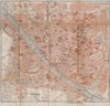 FIRENZE FLORENCE antique town city plan piano urbanistico. Italy mappa 1895