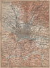 FLORENCE FIRENZE environs. Galluzzo Fiesole. Italy mappa. BAEDEKER 1895