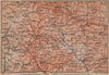 VALLOMBROSA & CAMALDOLI environs. Reggello Casentino. Topo-map. Italy 1895