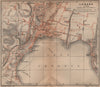 LUGANO antique town city stadtplan. Switzerland carte karte. BAEDEKER 1899 map