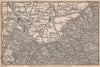 TURIN TORINO eastern environs. Italy mappa. BAEDEKER 1899 old antique