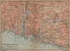 GENOVA GENOA environs. Sestri Ponente Nervi Pontedecimo. Italy mappa 1899