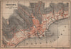 SANREMO town city plan piano urbanistico. San Remo. Italy mappa 1899 old