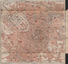 MILANO MILAN antique town city plan piano urbanistico. Italy mappa 1899