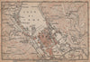 COMO town city plan and environs. San Giorgio Brunate. Italy mappa 1899