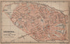 CREMONA antique town city plan piano urbanistico. Italy mappa 1899 old