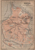 MANTOVA (MANTUA) antique town city plan piano urbanistico. Italy mappa 1899