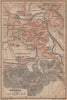 VICENZA antique town city plan piano urbanistico. Italy mappa 1899 old