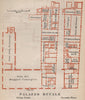 PALAZZO DUCALE. Doge's palace floor plan. Venice Venezia mappa. SMALL 1899