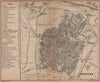 MODENA antique town city plan piano urbanistico. Italy mappa. BAEDEKER 1899