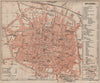 BOLOGNA antique town city plan piano urbanistico. Italy mappa 1899 old