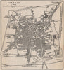 PISTOIA antique town city plan piano urbanistico. Italy mappa. SMALL 1899