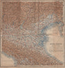 ALTA ITALIA (PARTE ORIENTALE). North East Italy mappa. BAEDEKER 1899 old